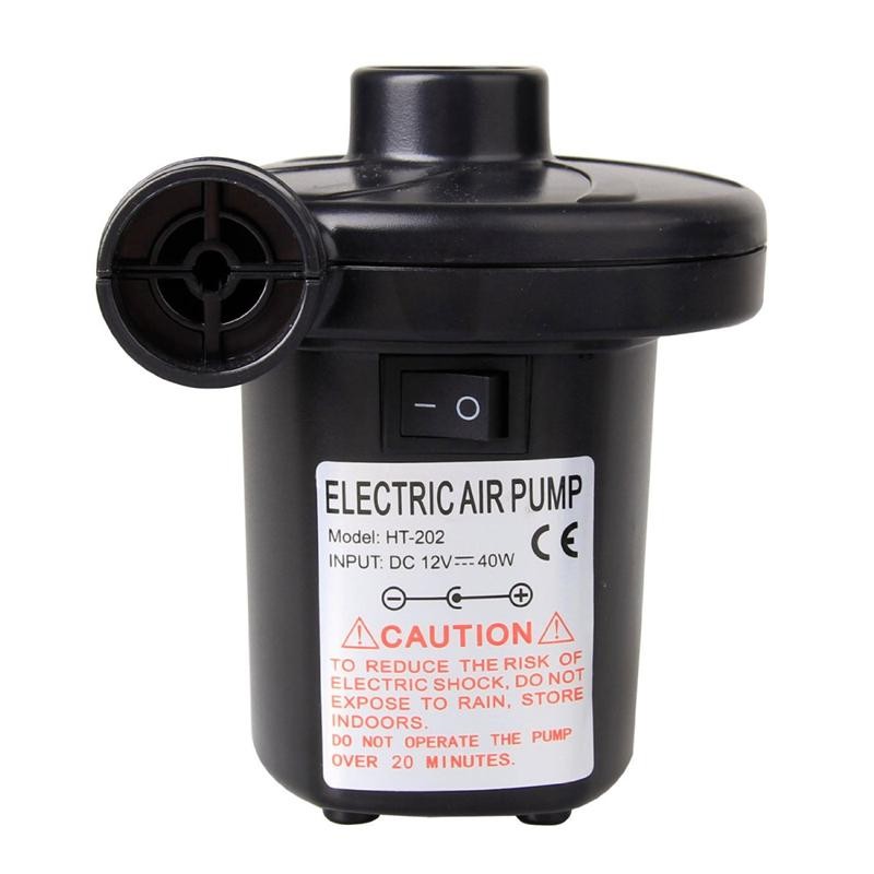 EU Plug Electric Air Pump DC12V/AC230V Inflate Deflate Pumps Car Inflator Electropump with 3 Nozzles