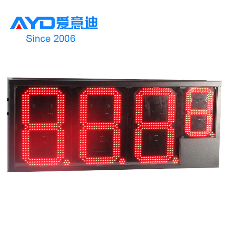 8 Inch Digital LED Gas Price Signs, 7 Segment LED Display for Gas Station Advertising, Super Bright and Low Power Consumption