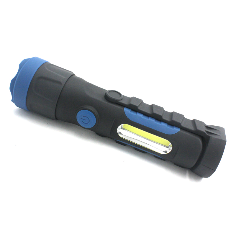 Goldmore 300 lumens LED+COB USB Charging Professional Flashlight with Work Light for Emergency Professional Lighting