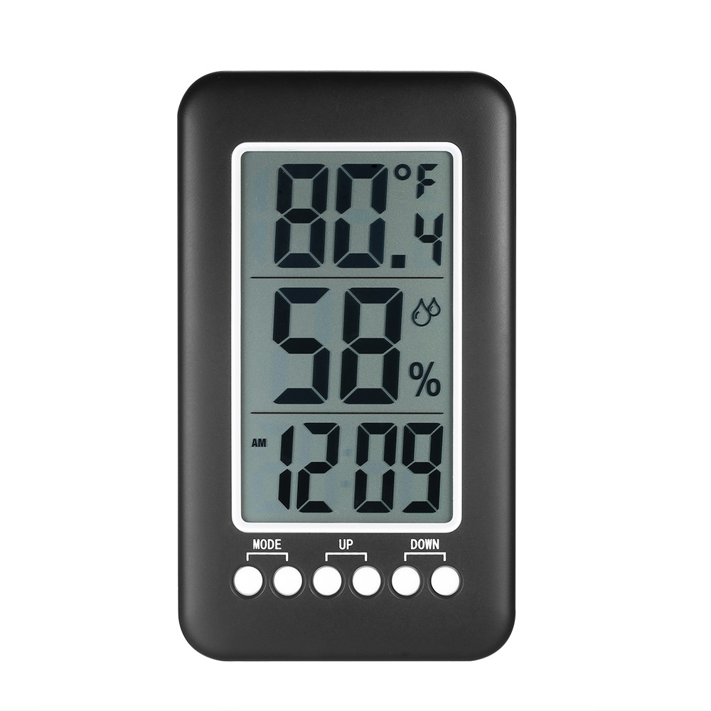 Wireless Digital Thermometer Hygrometer LCD Temperature gauge Humidity Meter weather station Alarm Clock electronic desk clock