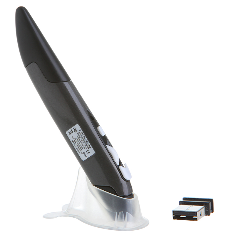 2.4GHz Wireless Optical Pen Mouse Adjustable 500/1000DPI for PC Android Gray Free Shipping C1559 1pcs Wholesale