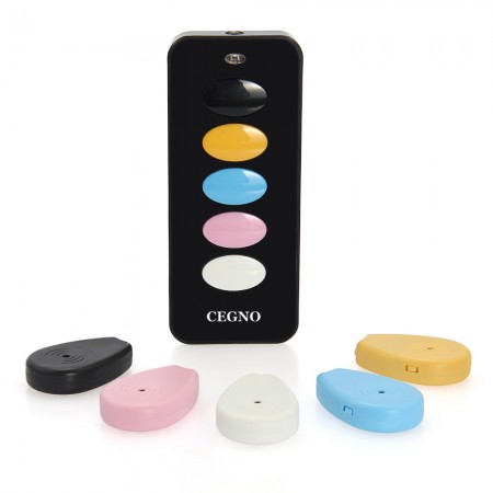 CEGNO Alarm Remote Wireless Lost Key Finder Seeker Locator Transmitter 5 Receivers