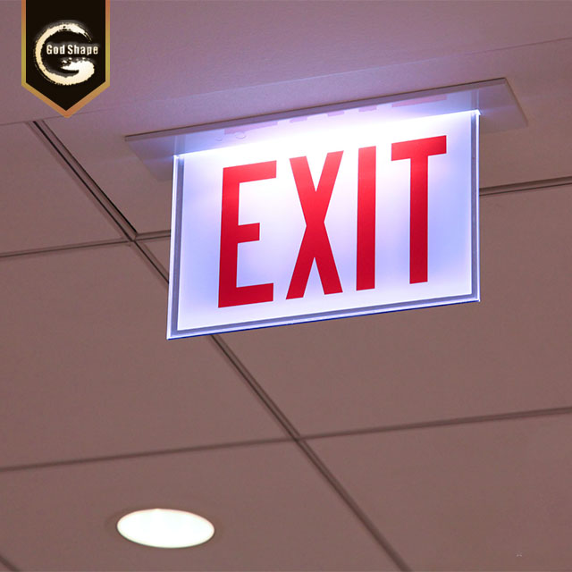 New product high quality light safety led acrylic emergency sign exit sign