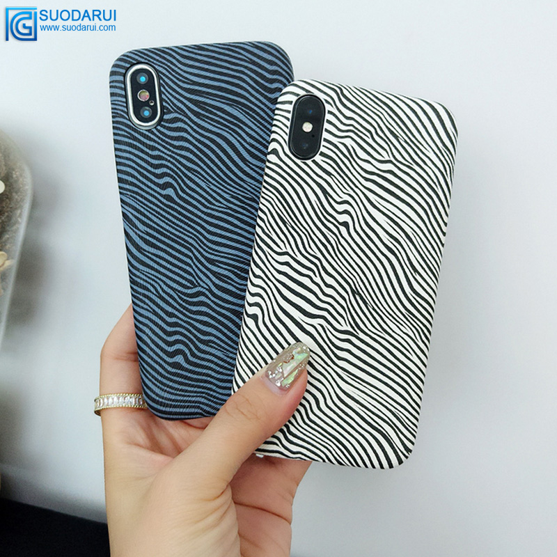 Zebra pattern PU Leather phone Cover for iPhone protective Back case