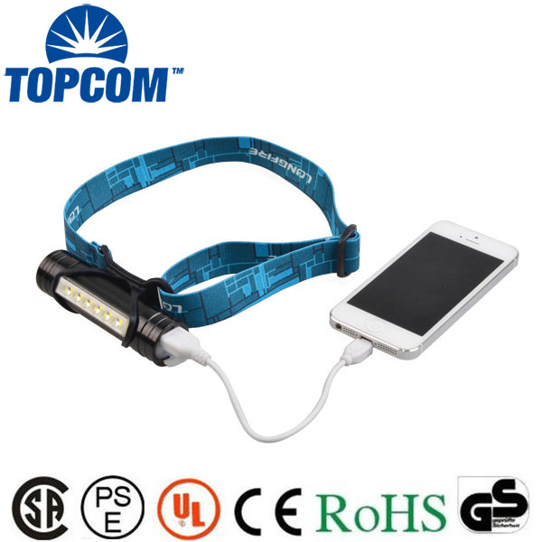 USB Charger Power Bank Flashlight And Headlamp