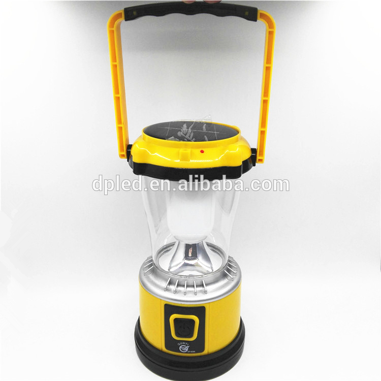 Solar emergency rechargeable camping lantern light with strobe sos light