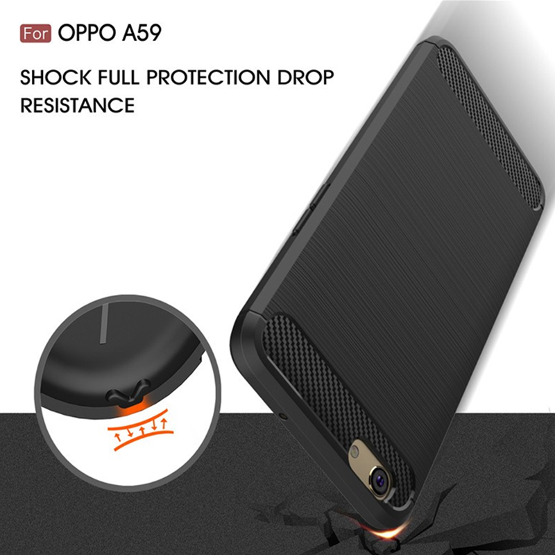 2017 New Arrival Carbon Fiber Tpu case for OPPO R11 R11 Plus R9s A57 A59 brushed tpu soft cover