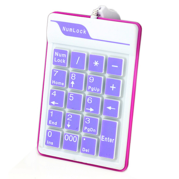 USB small digital keyboard retractable line financial soft keyboard waterproof and portable