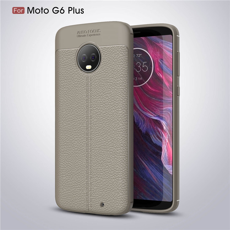 Hot Sell Litchi pattern Soft Tpu case for Motorola Moto G6 Plus Cover