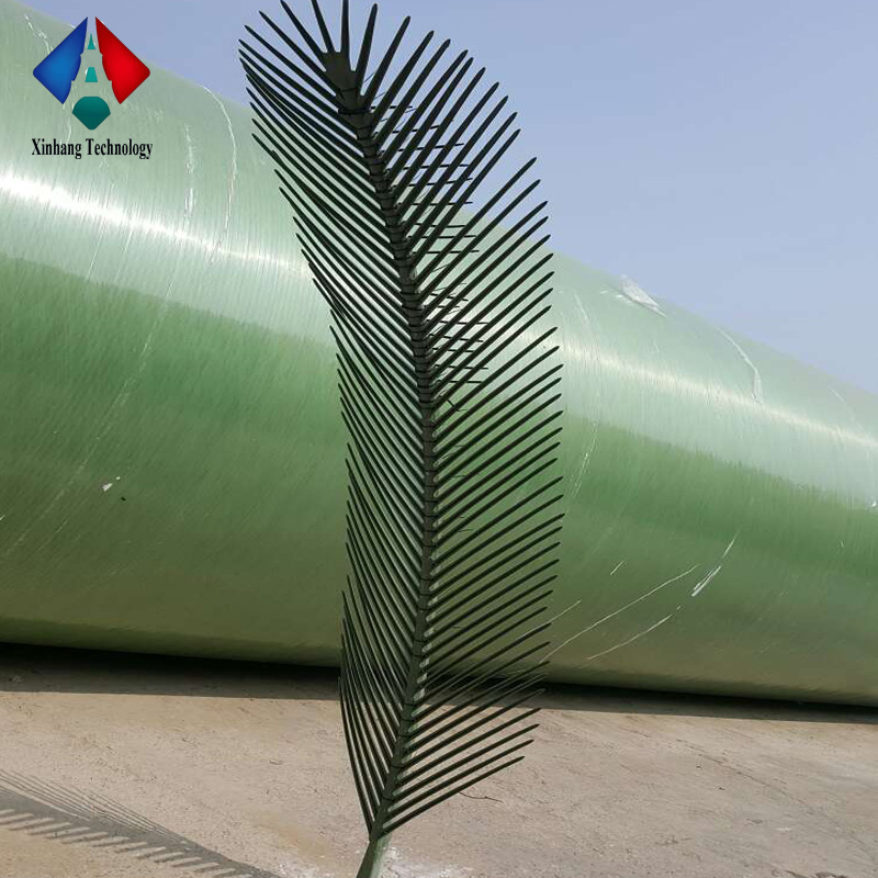 Camouflaged Telecom Monopole Used Artificial Palm Tree Leaves