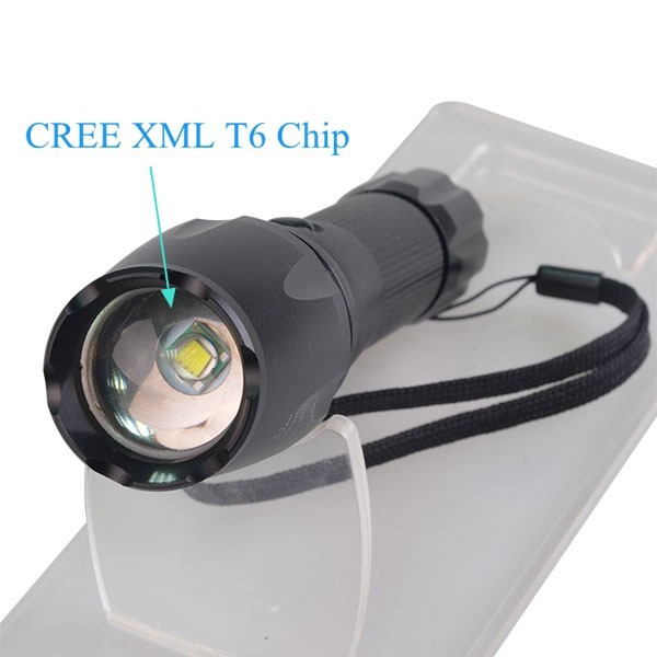 Power Style Torch Light Zoom Aluminum T6 LED Power Style Flashlight