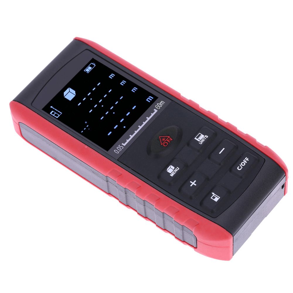 60m Portable Handheld Digital Laser rangefinder laser Distance Meter Range Finder Area Volume Measurement with Angle Indication