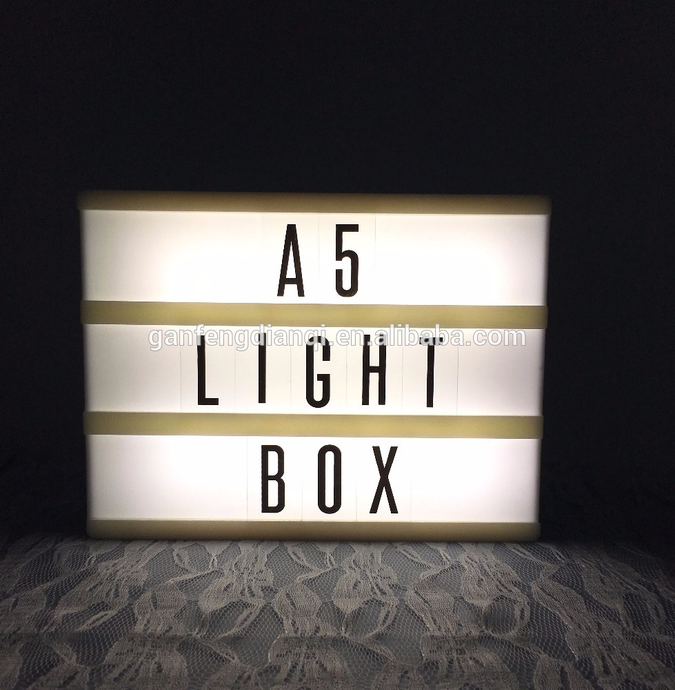 A5 decorative LED letters light box free standing A5 light box