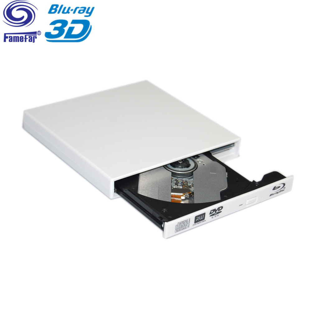 Factory high quality External USB 2.0 25G 50G BD-R BD-ROM CD/DVD RW blu-ray bezel Burner Writer Recorder for Laptop Computer PC