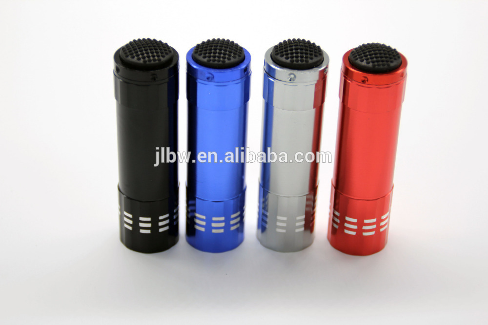 OEM colourful 9LED strong light diving mini Flashlight LED torch