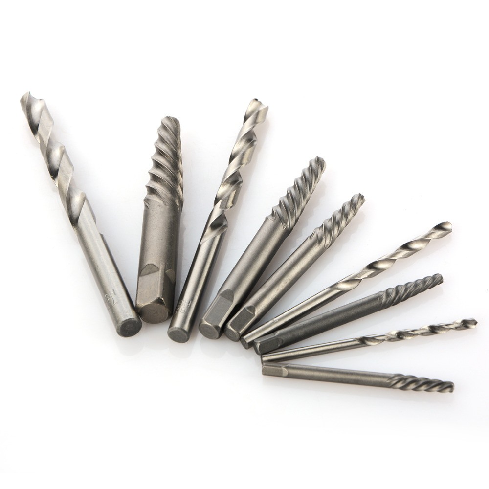 11pcs in 1 Box Broken Extractor Screw Puller Out Set Remover Steel Tools Drill Durable For Woodworking High Quality P30