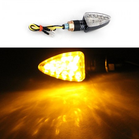 2 Motorcycle Motorbike Amber 15 LED Turn Signal Light Bulb Indicator 12V
