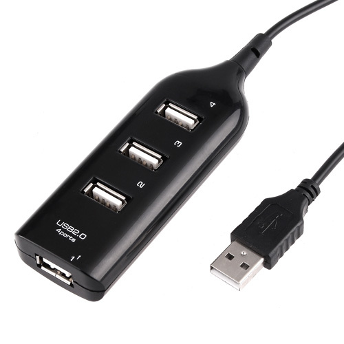 High Speed Portable Mini 4 Ports USB 2.0 Hub USB Port for Laptop PC Computer Laptop Peripherals Accessories Wholesale Retail