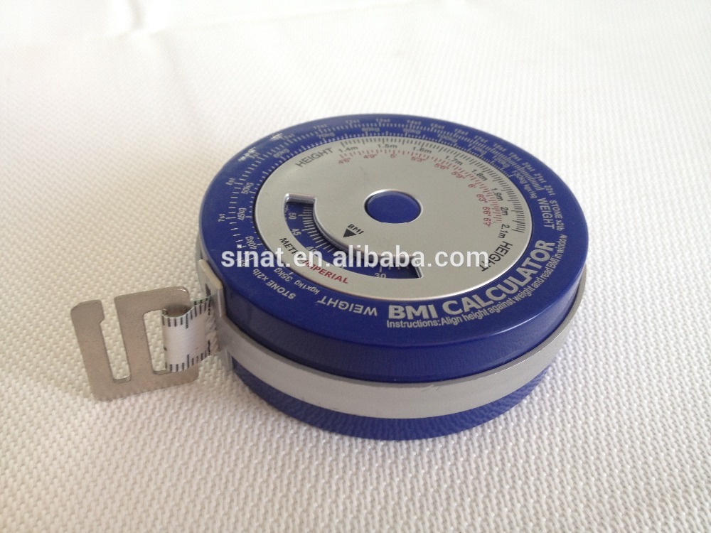 Good quality Aluminium plastic BMI 150cm measuring tape