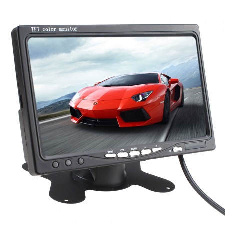 800 480 7 Inch Color TFT LCD Screen Car Rear View Monitor with Audio Output