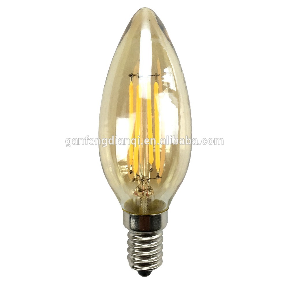 Gold glass material E14 filament led bulb