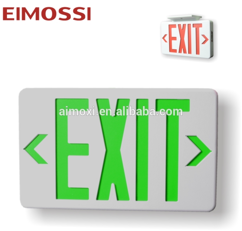 Red / Green exit letter light & emergency combo with battery backup