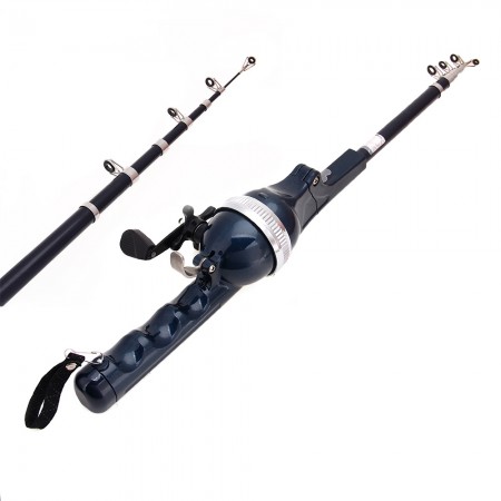 Telespin Rod With Fishing Reel Sea Fishing Portable 131CM (0.235/120,0.285/100,0.33/80)