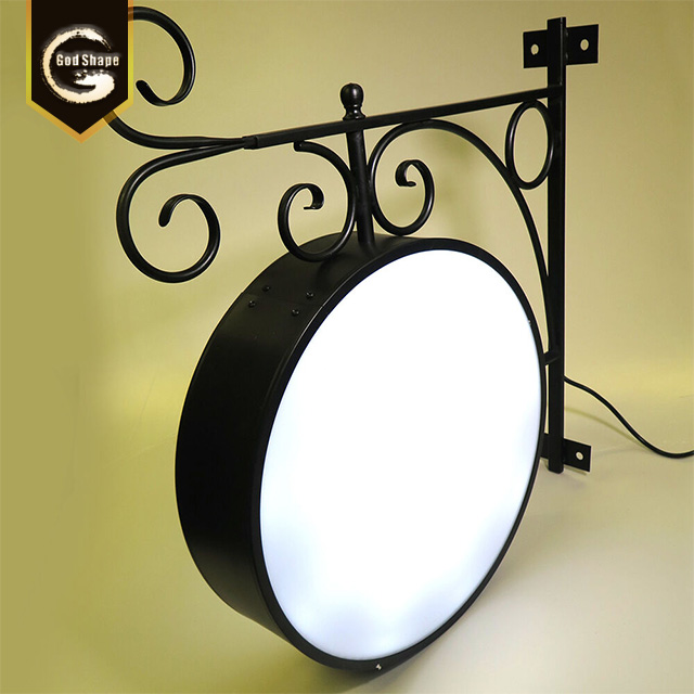 Outdoor Waterproof Led Light Box Display Metal Back and Front Light Box Wall Mounted Acrylic Advertising Sign