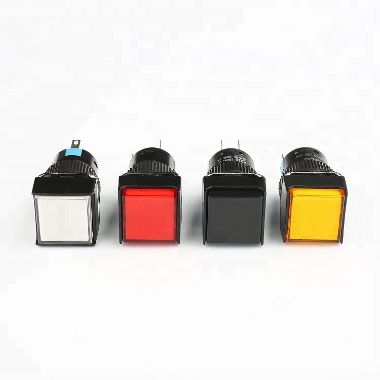 AD16 factory price top quality 12v led 16mm plastic push button switch