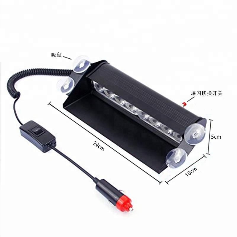 8 LED Strobe Flash Warning Light Flashing Firemen Fog Dash Emergency 8LED High Power Red to Blue