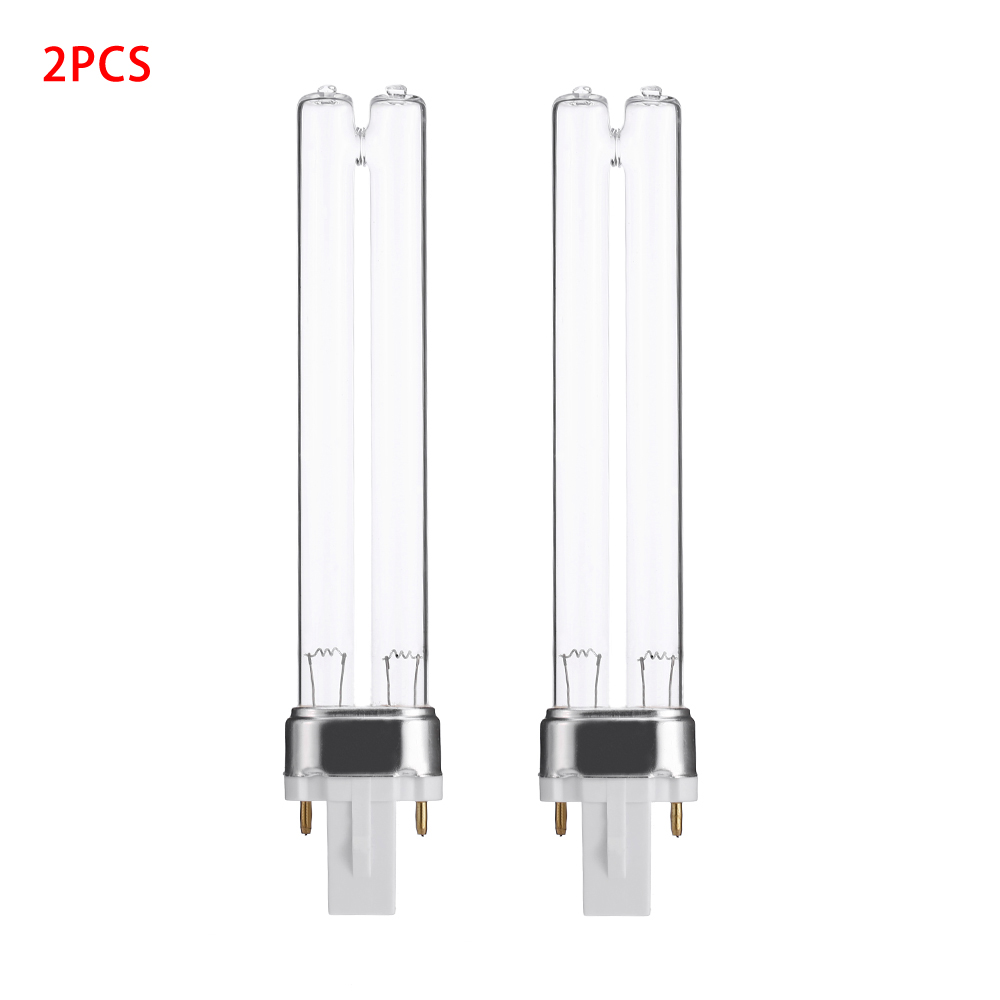 2PCS Aquarium Fish Tank UV Sterilizer Purifier Bulbs 9W G23 Base Germicidal Ultraviolet Replacement Lamp Tube Bulbs Purifier