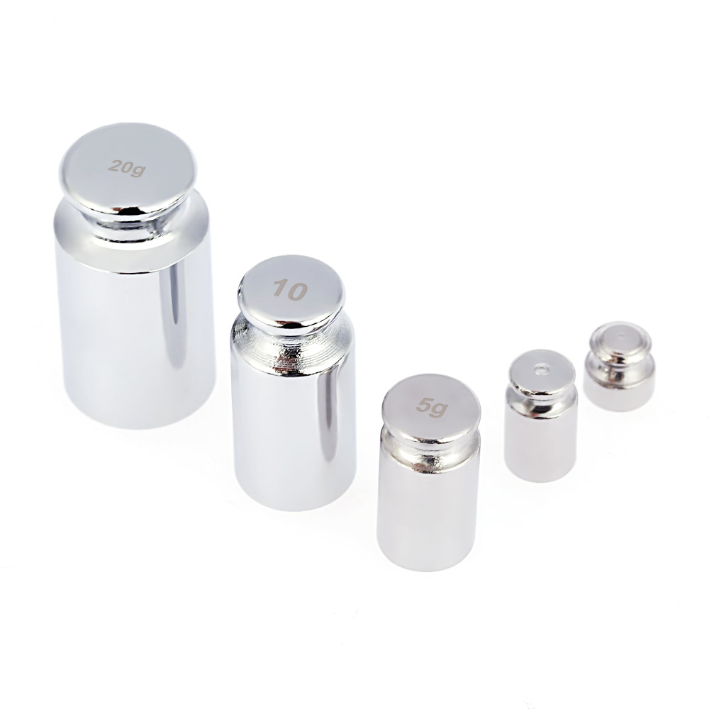 5Pcs Weight 1g 2g 5g 10g 20g Chrome Plating Calibration Gram Scale Weight Set for Digital Scale Balance