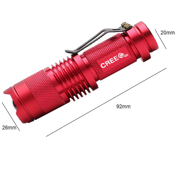 Hot Promotion Led Mini Size Flashlight 300 Lumen Ultra Bright Tactical Portable Torch With Zoom Led