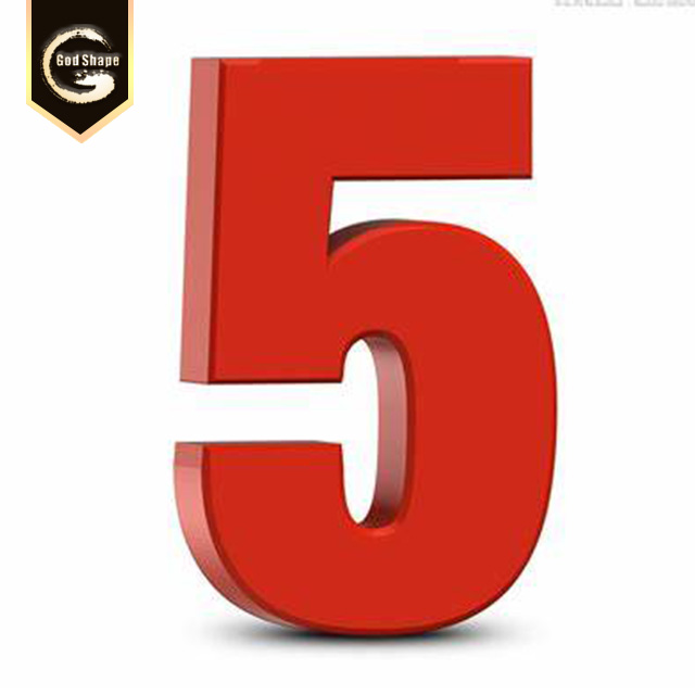 Colorful Custom Made Stainless Steel Non-illuminated 3D Laser Cut Letter Alphabet Number Signs
