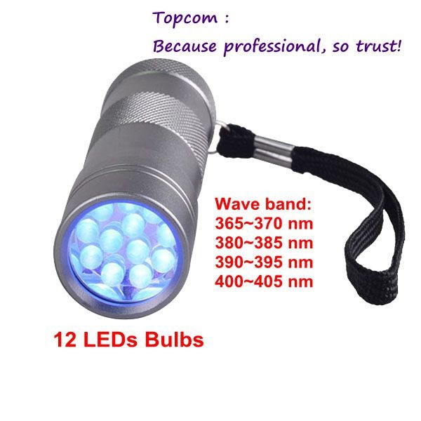 UV Black Light Handy 12 LED UV Flashlight / Find stubborn pet sta hunt scorpions, check for counterfeit moneyins,