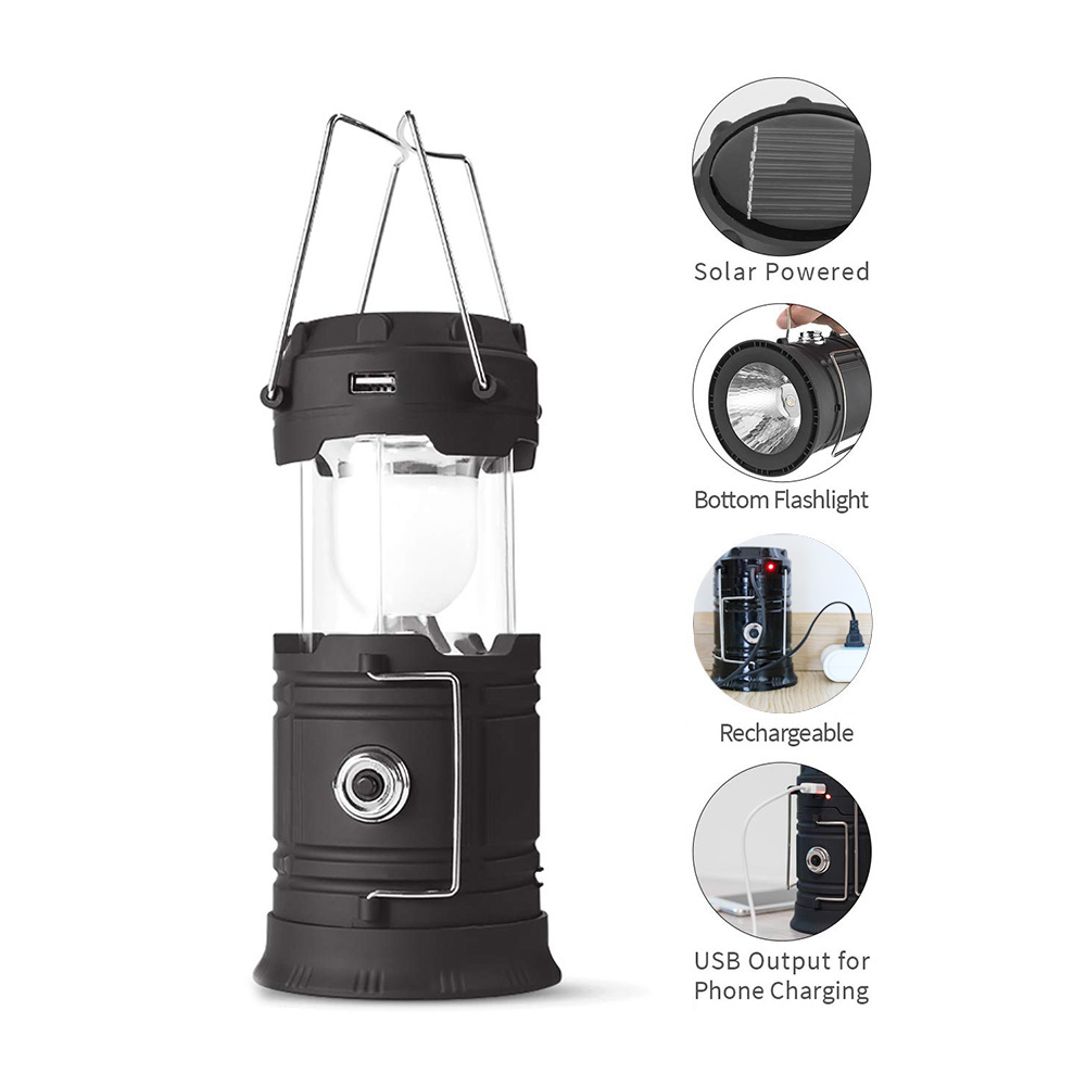 Super bright Outdoor Rechargeable Solar Lantern For Camping