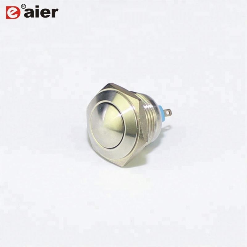 3A Brass Domed waterproof electrical push button switch