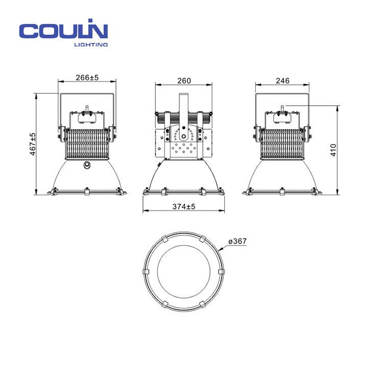 Coulin 250w / 80w / 500w / 300w / 400w / 120w / 100w / 200w / 150w Highbay Industrial LED High Bay Light