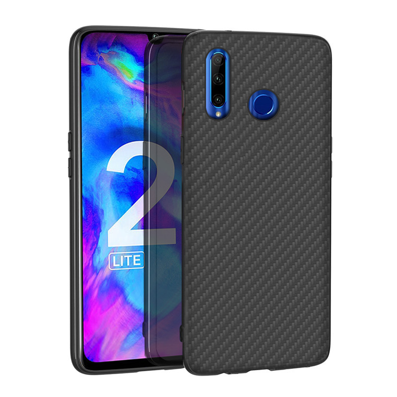 Premium Carbon Fiber  Case Full Sides Protective Shell Back shockproof Cover Design For Huawei honor 20 Lite
