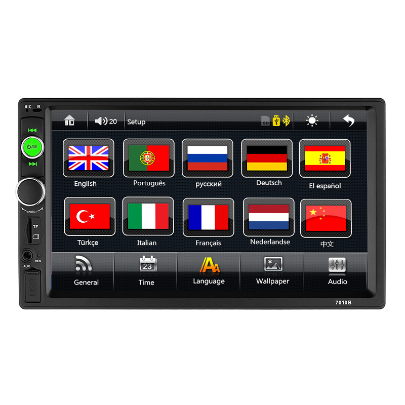 top selling multimedia 7 inch univers car radio dvd mp5 player with camera