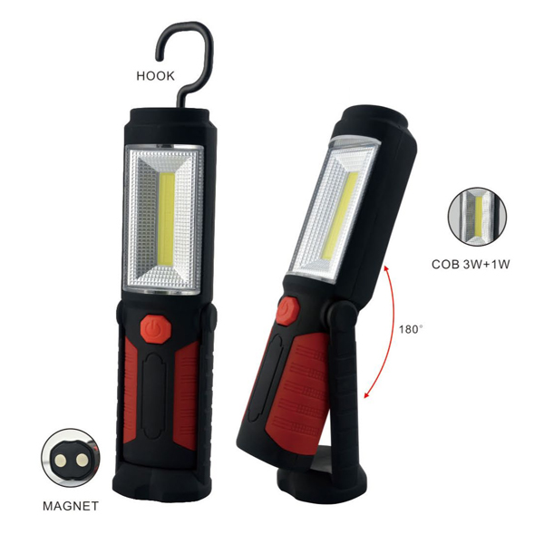 270lm led high power industrial COB rechargeable work light with magnet