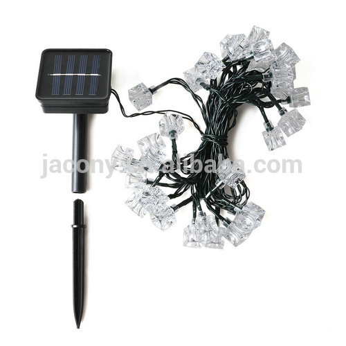 20/30LED Ice Cube Solar Powered Fairy String Light for Garden Fence Path Party(JL-7556)