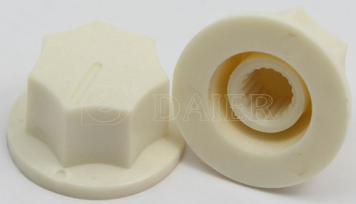 Black Inner 6mm 6.4mm 15x23.8mm Rotary Switch Audio Adjustment Guitar Effects Knob
