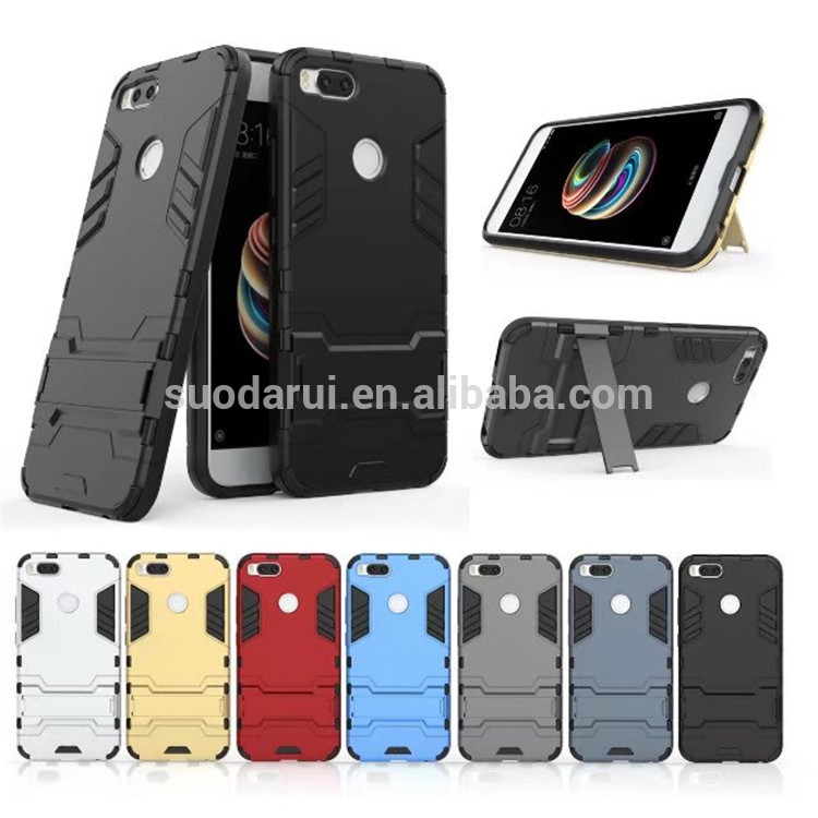 Hot sale shockproof hybrid case cover armor iron man Slim Armor TPU+PC phone case for Xiaomi A1
