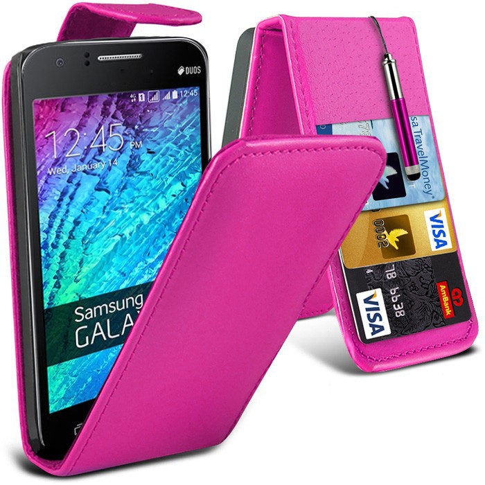 Best price With ID Three Slot Flip leather Cases Covers For Samsung Galaxy J1 J100