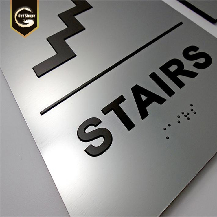 Cheap china plates door signs plate with braille