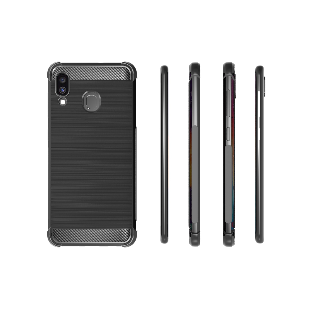 Carbon Fiber Cover soft Tpu Brushed case For Samsung A30