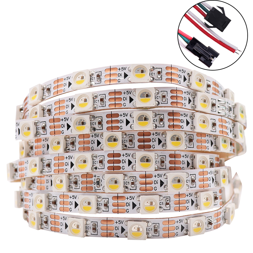 1m/5m SK6812 (similar ws2812b) RGBW RGBNW WW 4 in 1 30/60/144 leds/pixles/m;individual addressable led strip IP30/IP65/IP67 DC5V