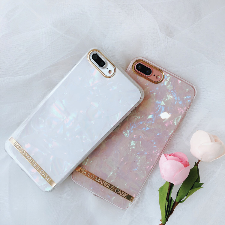 Custom Gold Bar Marble Phone Case for iPhone X for iPhone 8 Plus Glass Case Cover