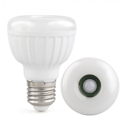 E27 25 LED 3528 SMD White Light Lamp Infrared PIR Motion Sensor Detector 5W